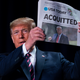 Image for article titled Insufferable Trump Holds Up Newspaper With ‘Acquitted’ Headline and Blasts Dems During National Prayer Breakfast